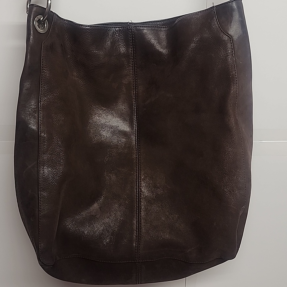 The Territory Ahead Large Brown Soft Leather Shoulder Saddlebag Crossbody Sz L - Picture 3 of 6